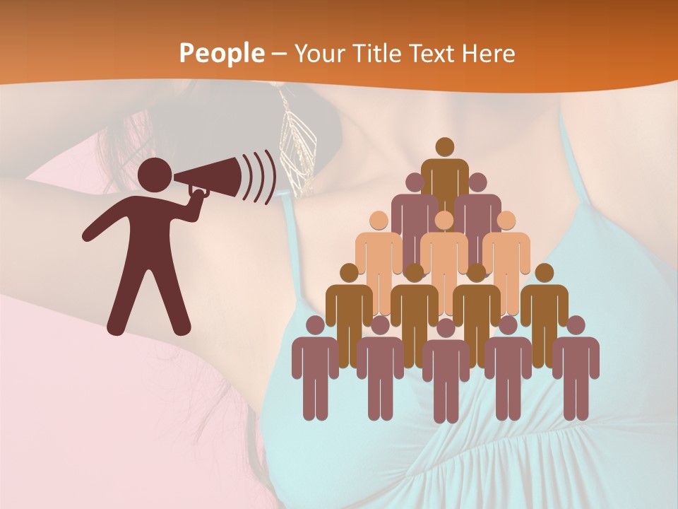 Teeth Joyful Girl PowerPoint Template