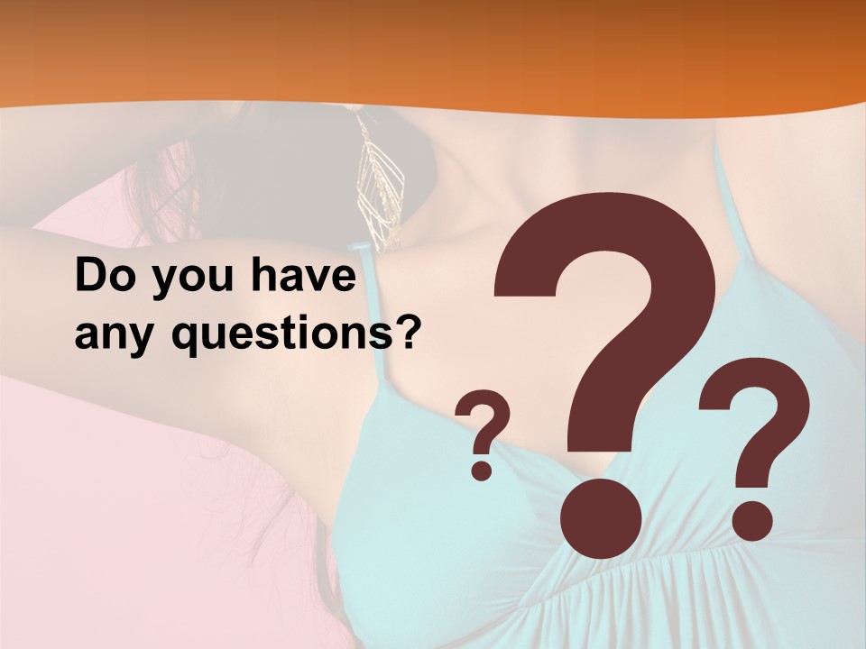 Teeth Joyful Girl PowerPoint Template