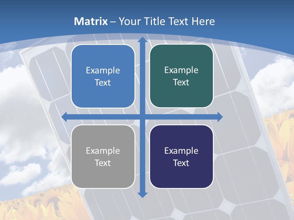 Stock Photo Solar Panels PowerPoint Template