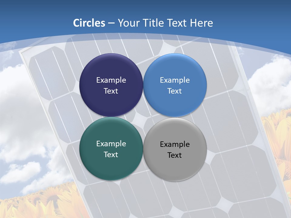 Stock Photo Solar Panels PowerPoint Template