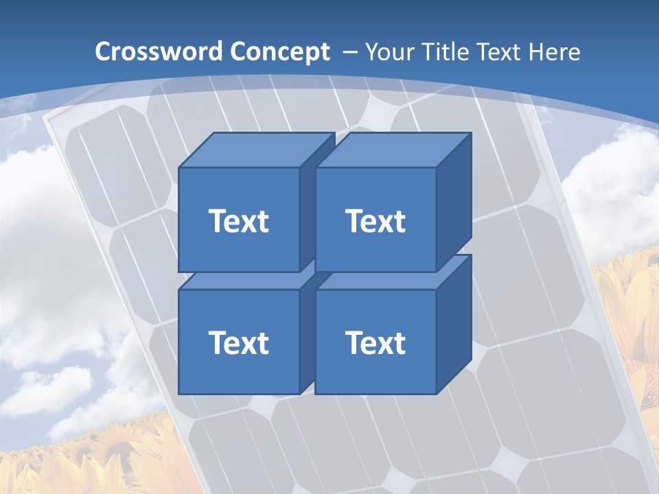 Stock Photo Solar Panels PowerPoint Template