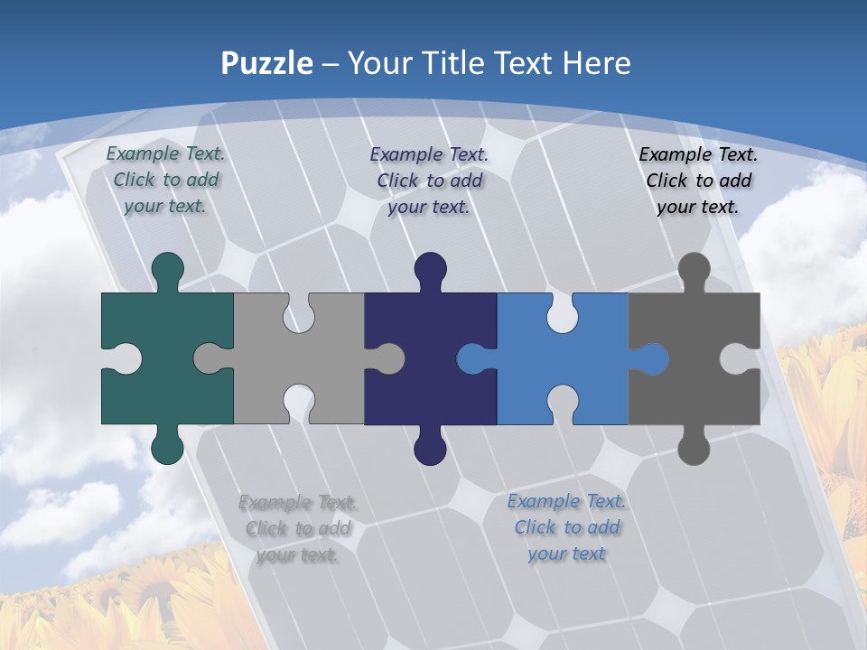 Stock Photo Solar Panels PowerPoint Template