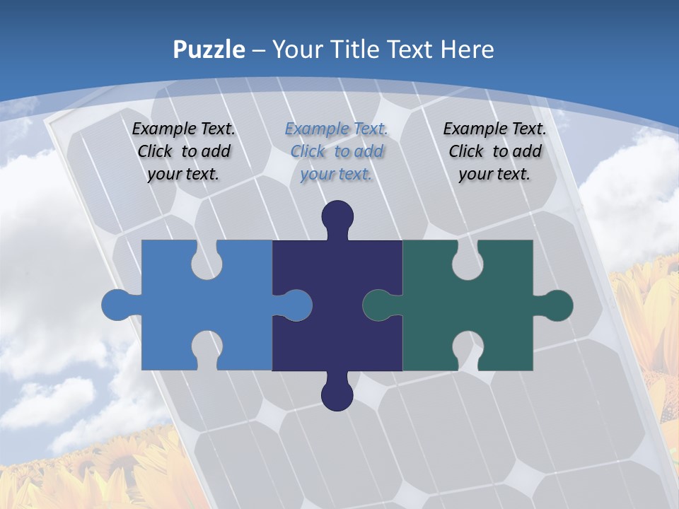 Stock Photo Solar Panels PowerPoint Template