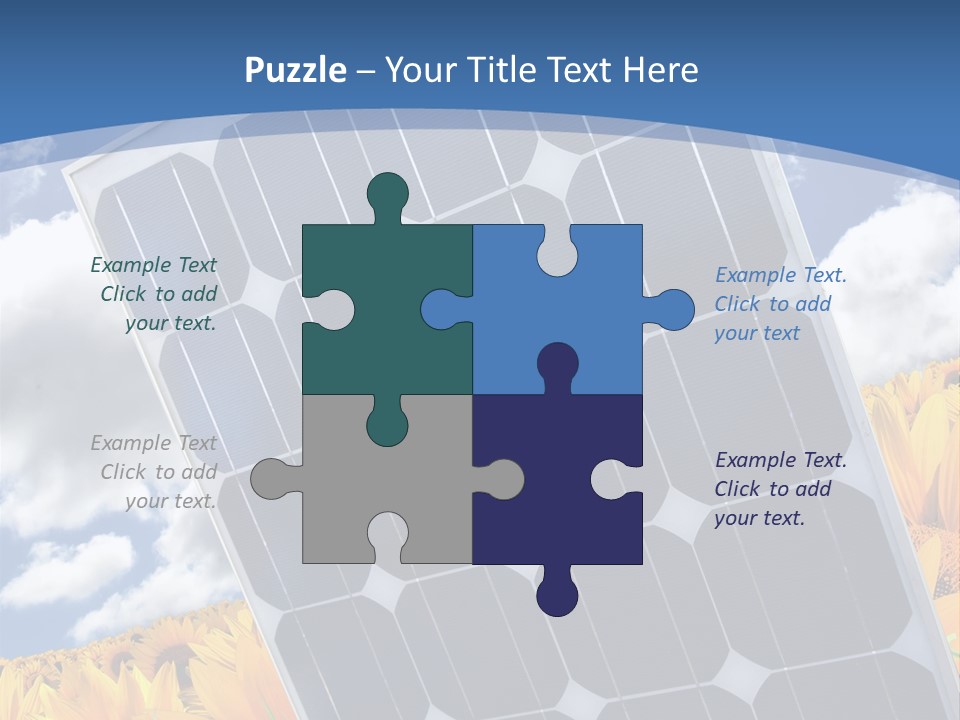 Stock Photo Solar Panels PowerPoint Template