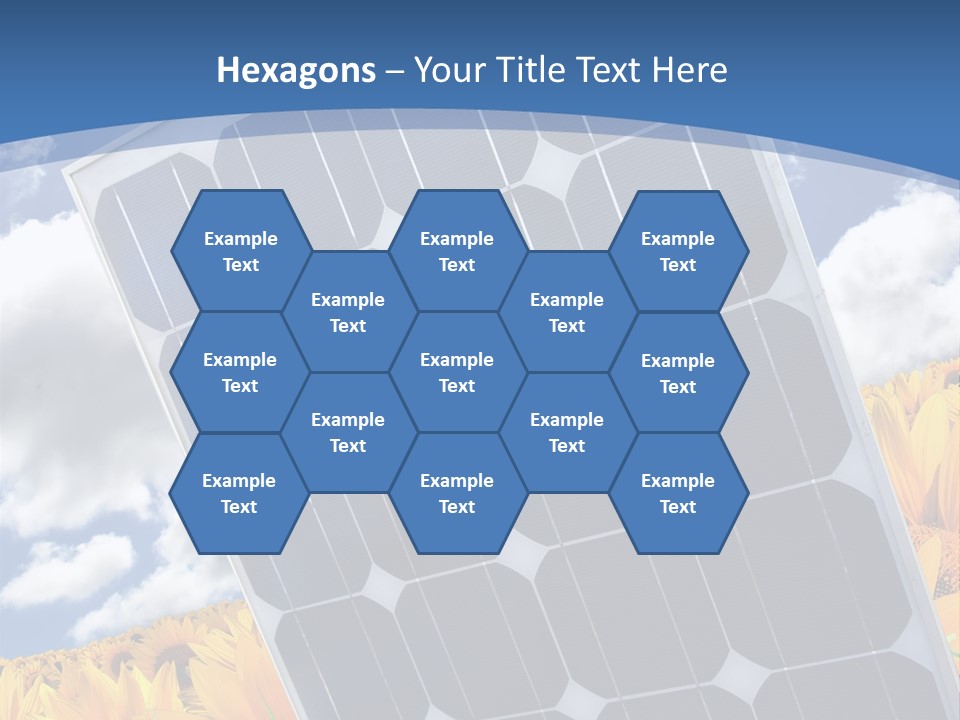 Stock Photo Solar Panels PowerPoint Template