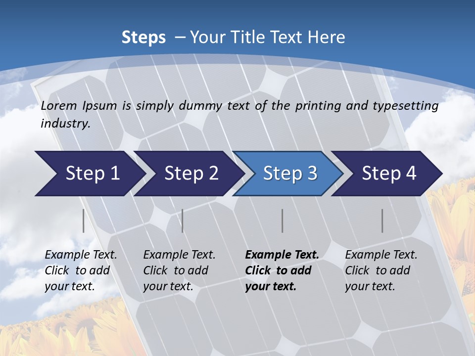 Stock Photo Solar Panels PowerPoint Template