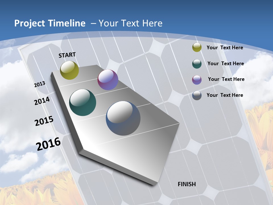 Stock Photo Solar Panels PowerPoint Template