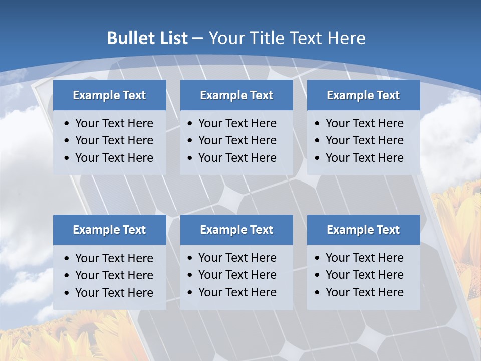 Stock Photo Solar Panels PowerPoint Template