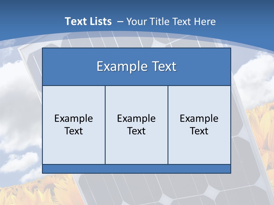 Stock Photo Solar Panels PowerPoint Template