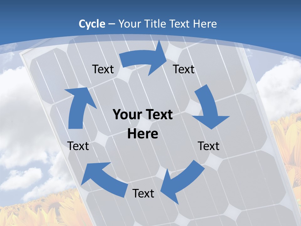 Stock Photo Solar Panels PowerPoint Template