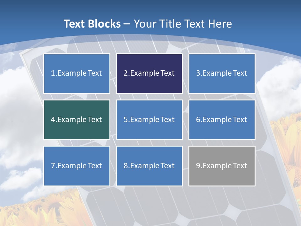 Stock Photo Solar Panels PowerPoint Template