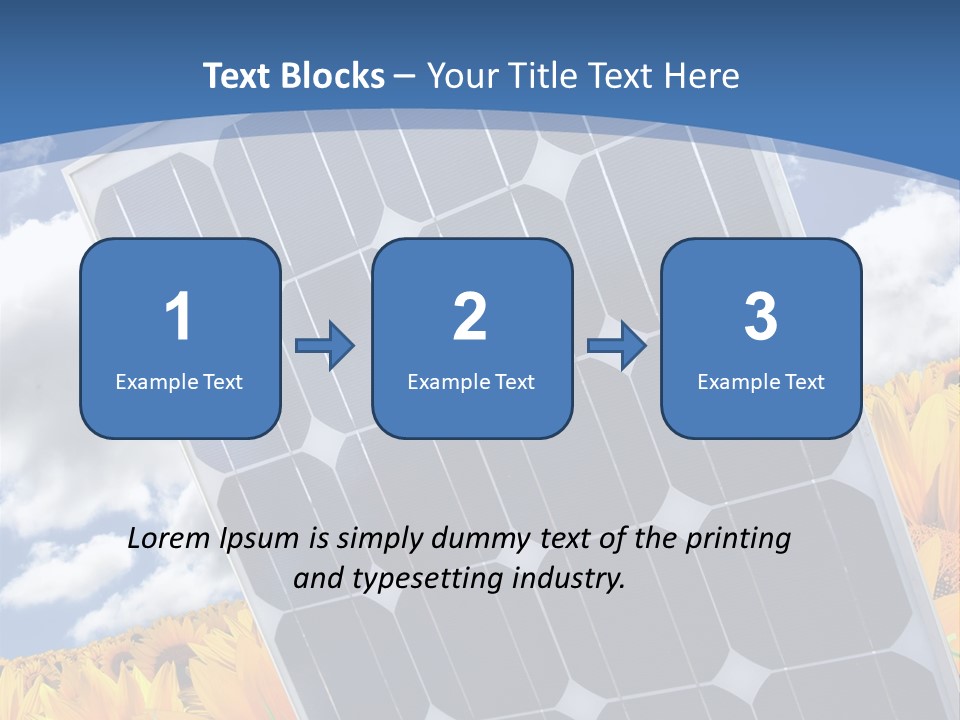 Stock Photo Solar Panels PowerPoint Template