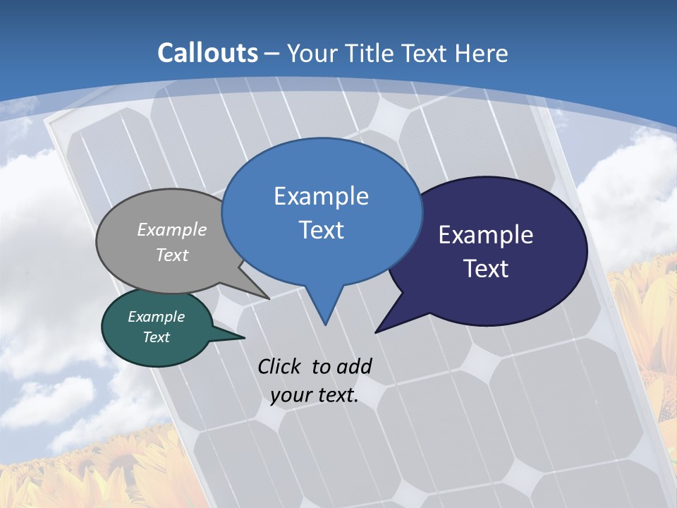 Stock Photo Solar Panels PowerPoint Template
