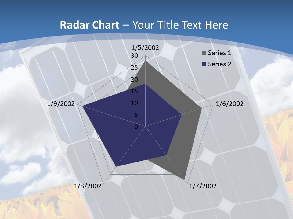 Stock Photo Solar Panels PowerPoint Template