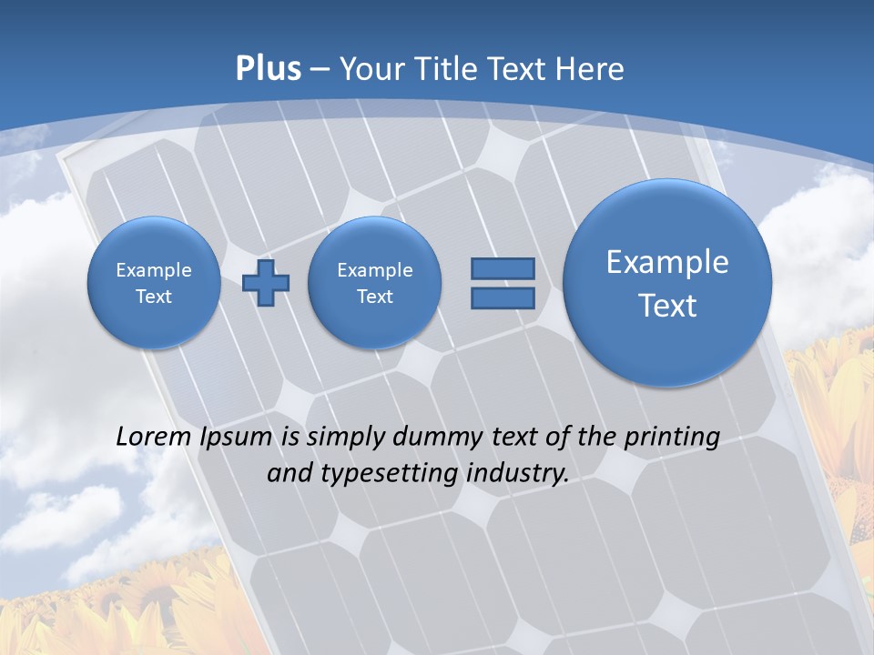 Stock Photo Solar Panels PowerPoint Template