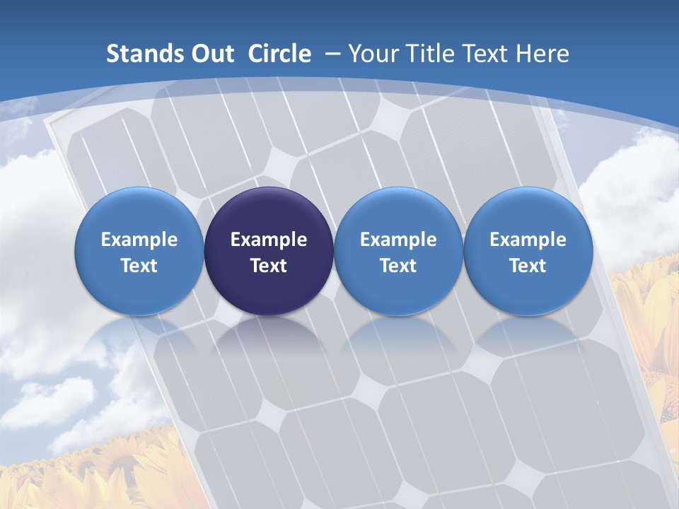 Stock Photo Solar Panels PowerPoint Template