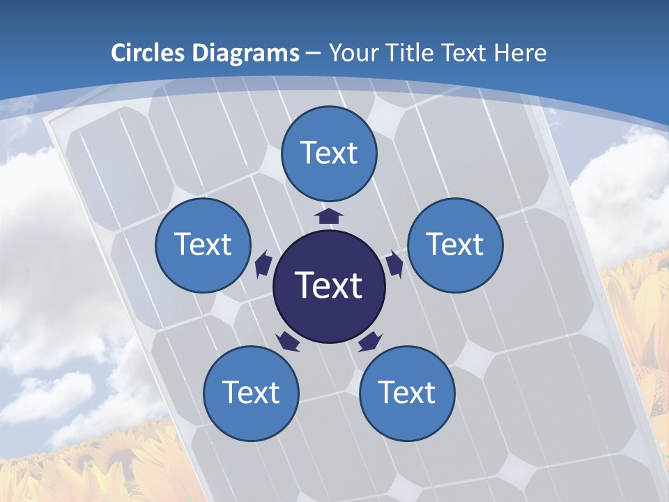 Stock Photo Solar Panels PowerPoint Template