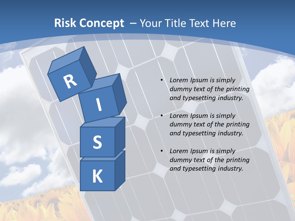 Stock Photo Solar Panels PowerPoint Template