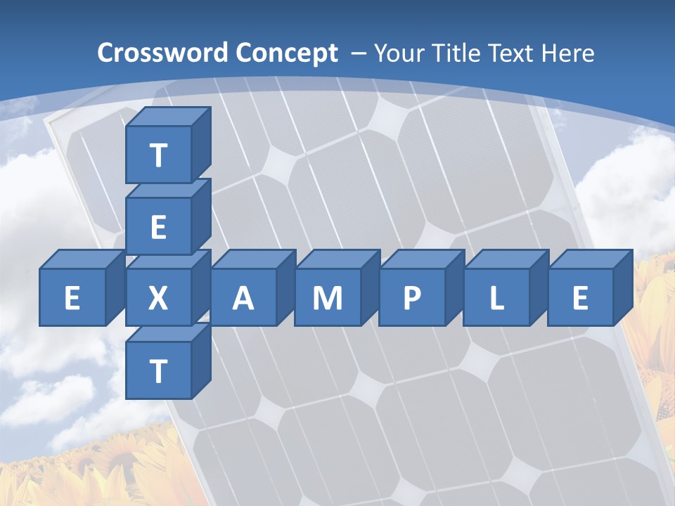 Stock Photo Solar Panels PowerPoint Template