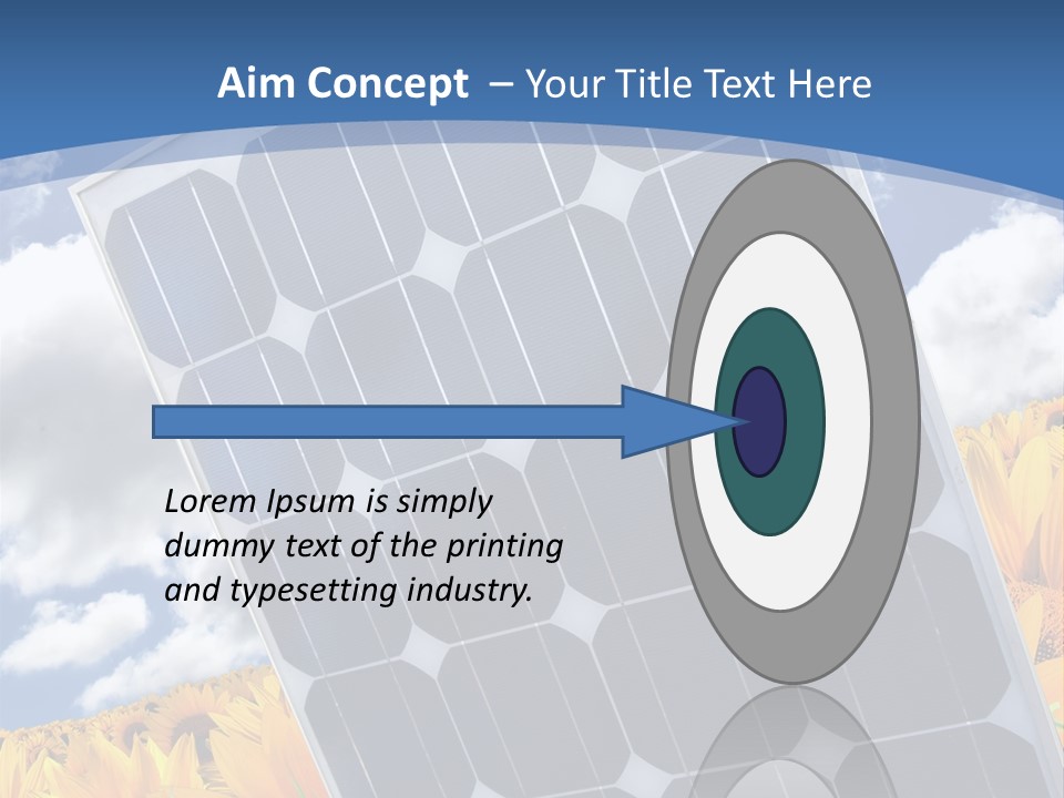 Stock Photo Solar Panels PowerPoint Template
