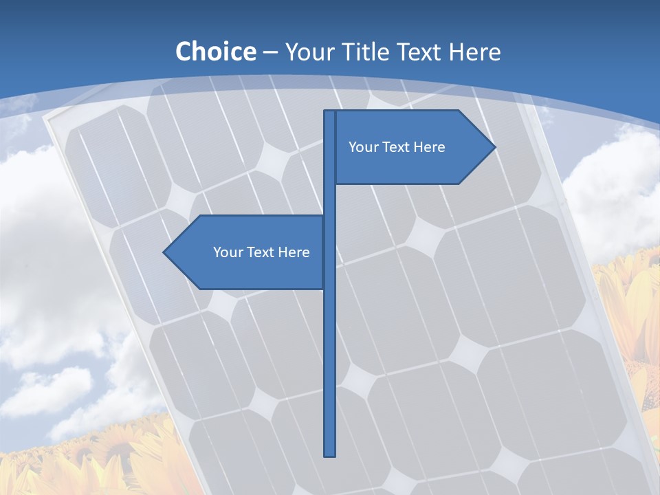 Stock Photo Solar Panels PowerPoint Template