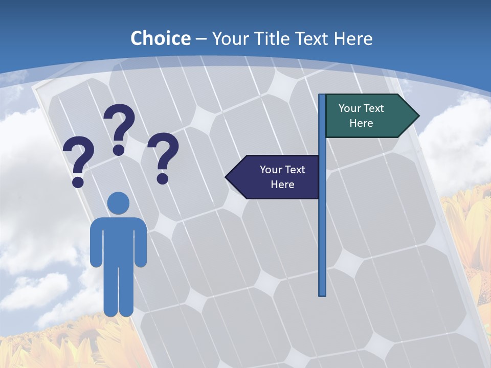 Stock Photo Solar Panels PowerPoint Template