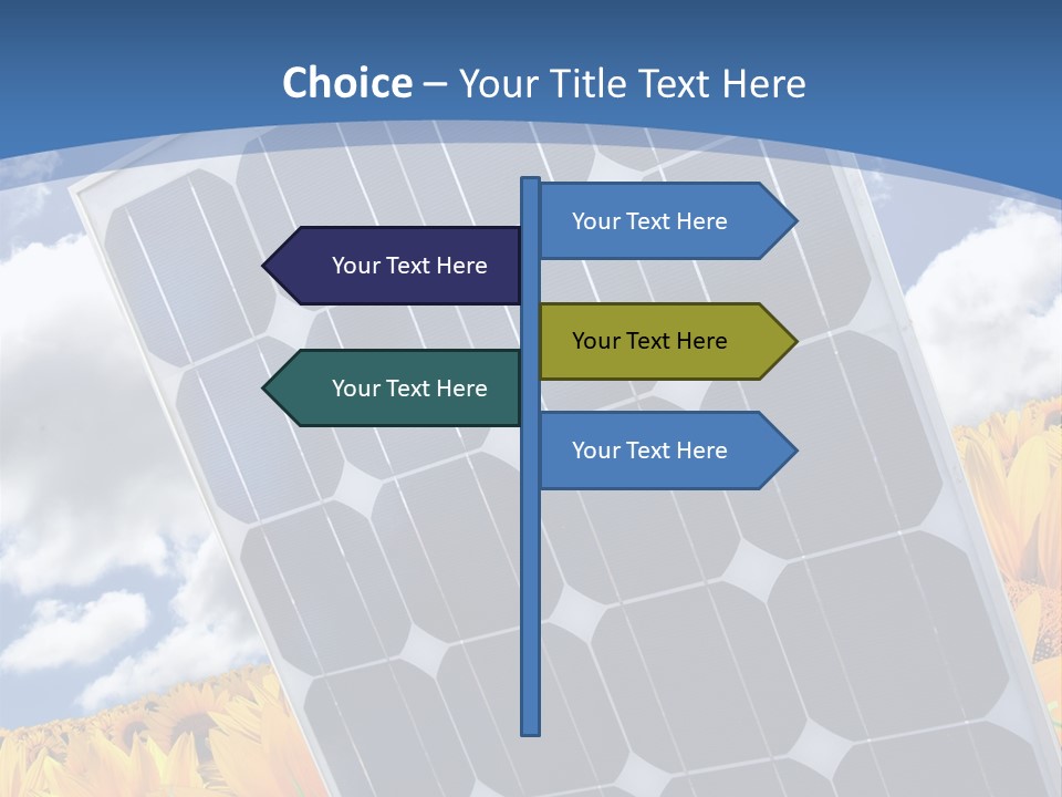 Stock Photo Solar Panels PowerPoint Template
