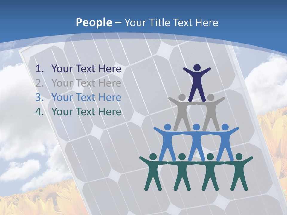 Stock Photo Solar Panels PowerPoint Template