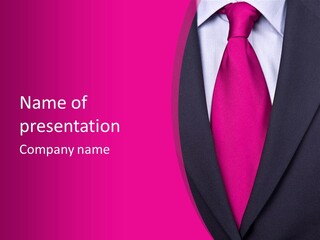 Necktie Pink PowerPoint Template