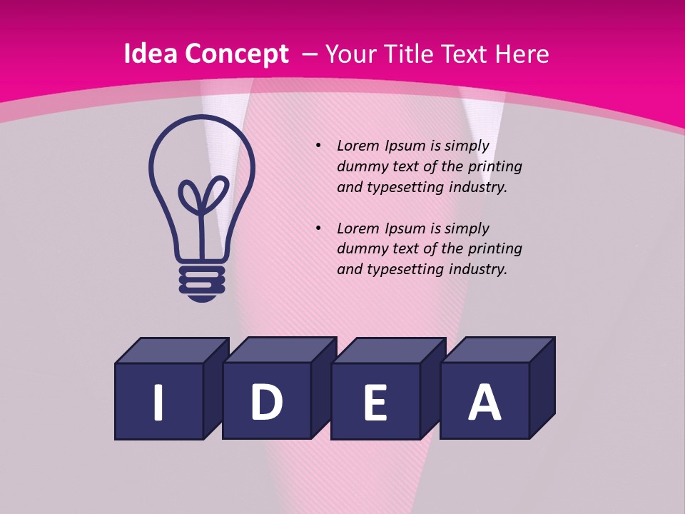 Necktie Pink PowerPoint Template