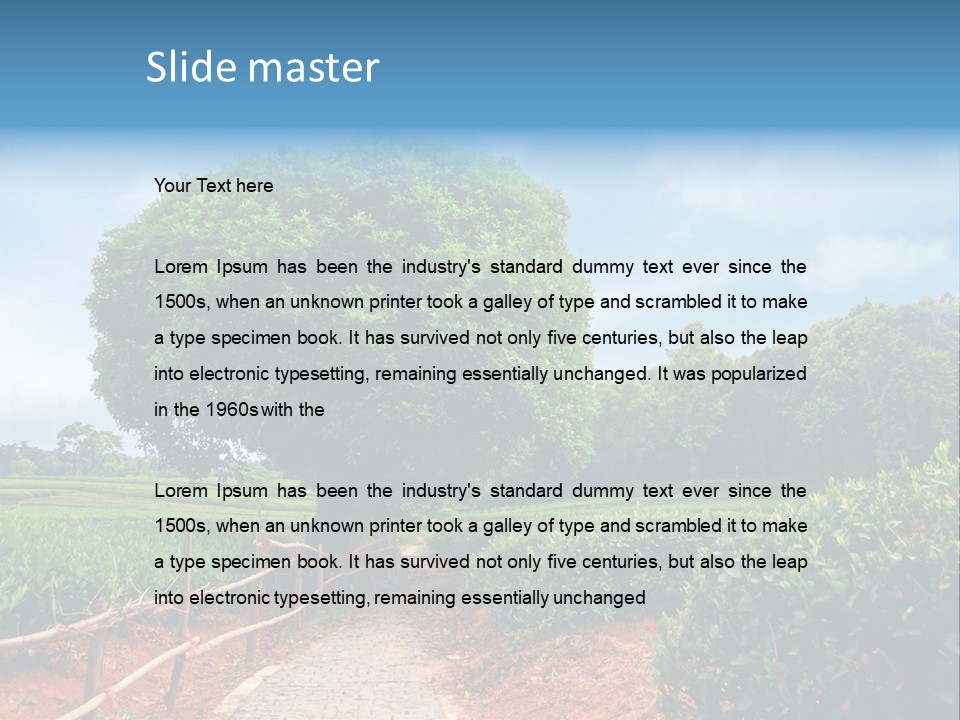 Green Landscape PowerPoint Template