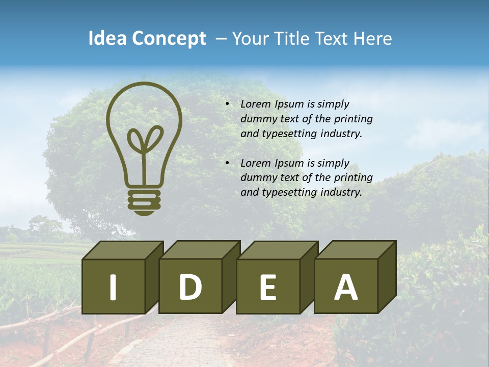 Green Landscape PowerPoint Template