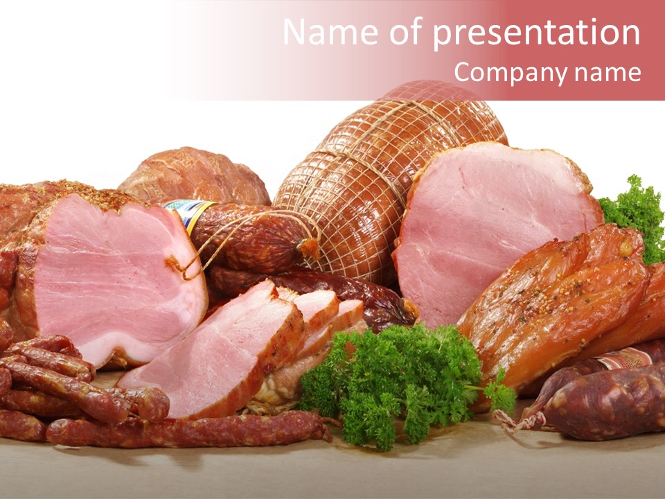 Cooked Meats PowerPoint Template