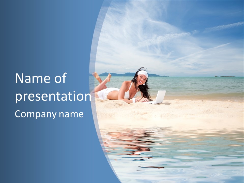 Summer Woman Beach PowerPoint Template