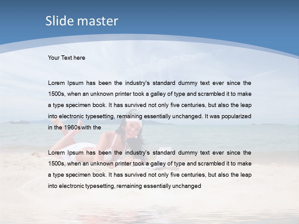 Summer Woman Beach PowerPoint Template