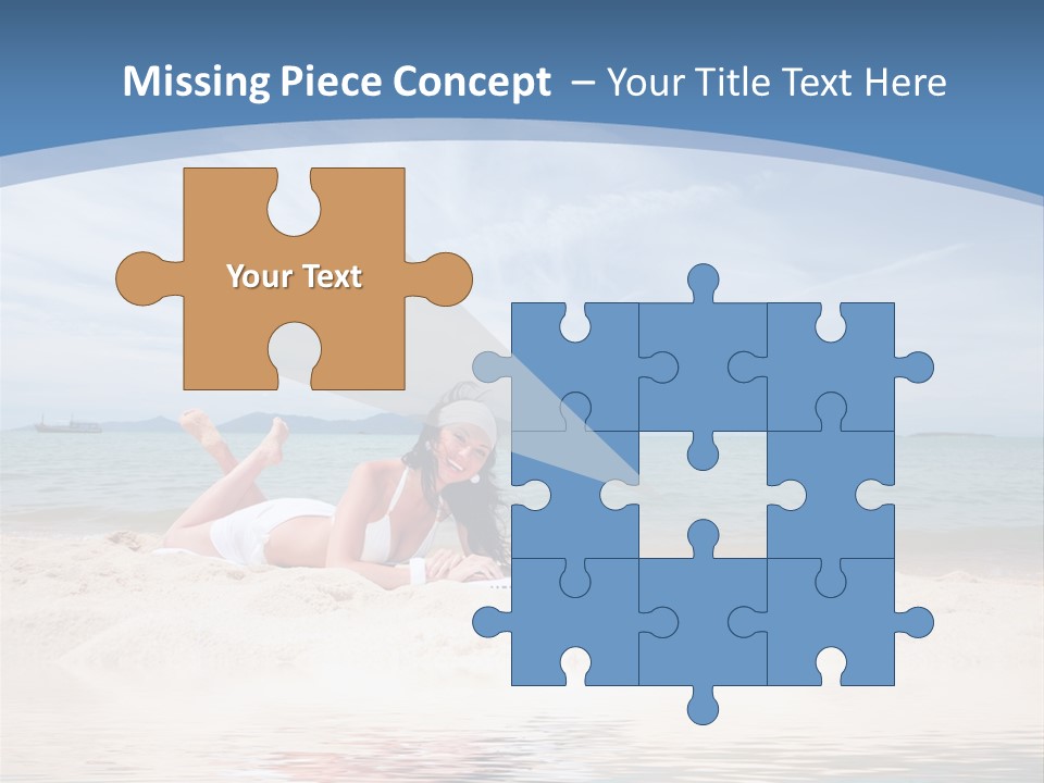 Summer Woman Beach PowerPoint Template
