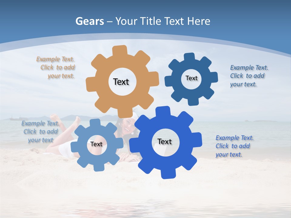 Summer Woman Beach PowerPoint Template