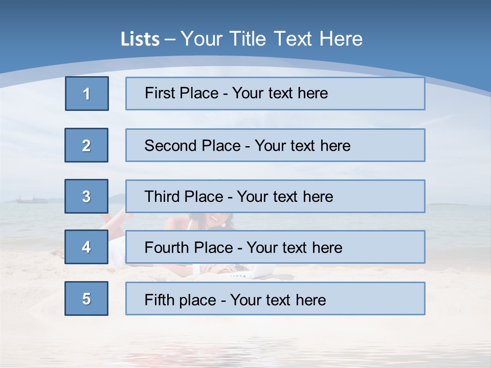 Summer Woman Beach PowerPoint Template