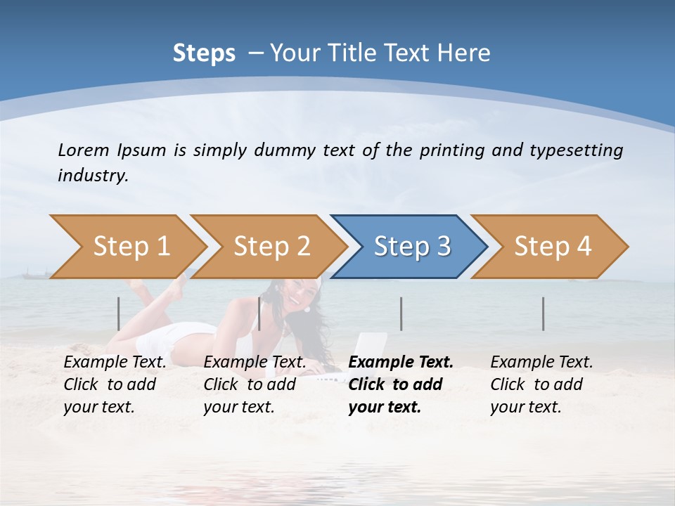 Summer Woman Beach PowerPoint Template