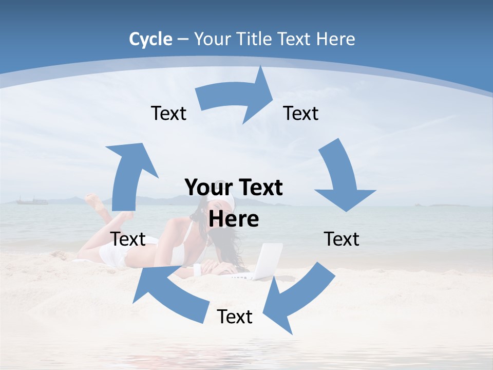 Summer Woman Beach PowerPoint Template