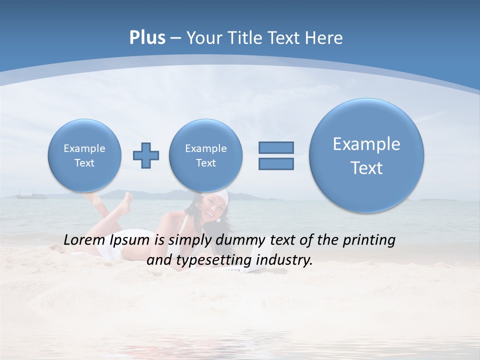 Summer Woman Beach PowerPoint Template