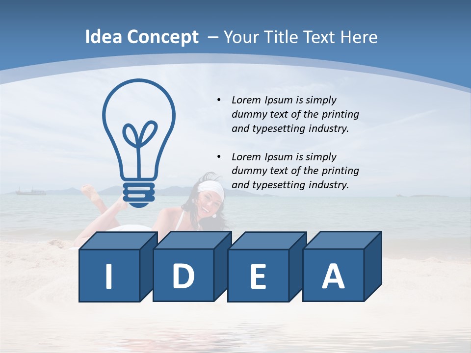 Summer Woman Beach PowerPoint Template