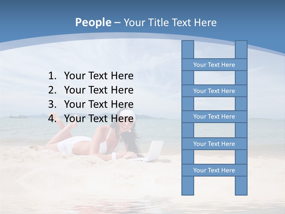 Summer Woman Beach PowerPoint Template