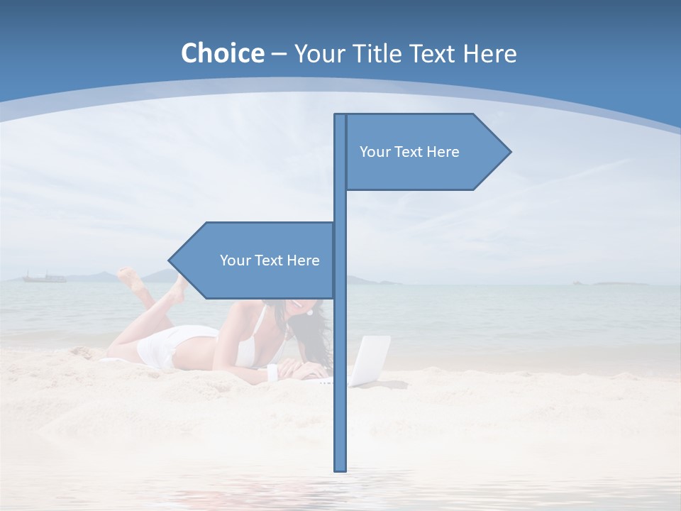Summer Woman Beach PowerPoint Template