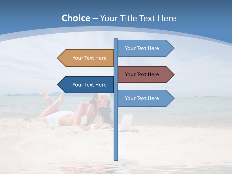Summer Woman Beach PowerPoint Template