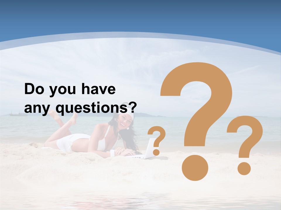 Summer Woman Beach PowerPoint Template