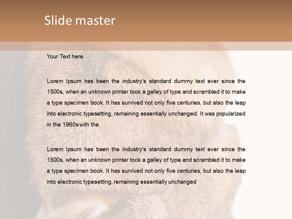 Beautiful Woman In Fur Coat PowerPoint Template