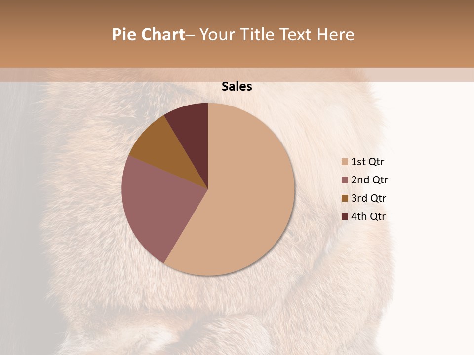 Beautiful Woman In Fur Coat PowerPoint Template