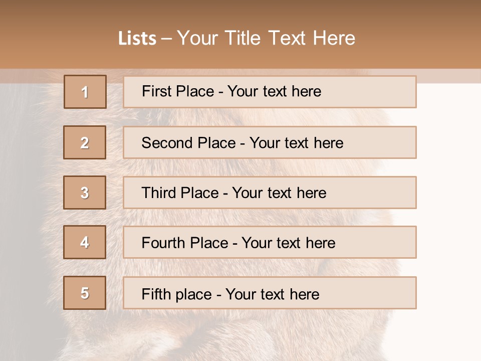 Beautiful Woman In Fur Coat PowerPoint Template