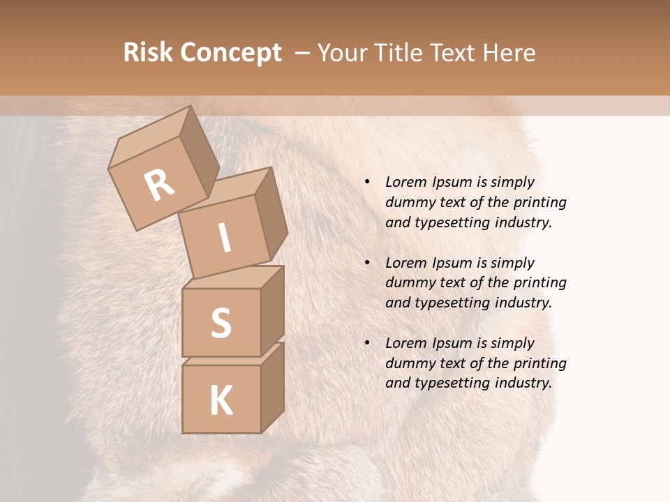 Beautiful Woman In Fur Coat PowerPoint Template